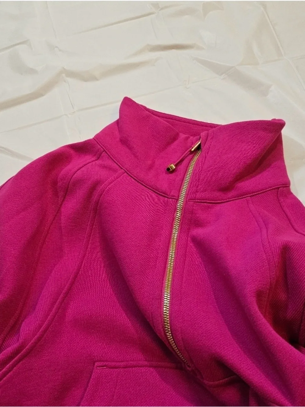 NWOT Lululemon Scuba Oversized Funnel-Neck Half Zip (Ripened Raspberry/Gold) M/L